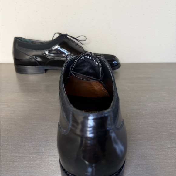 Vintage 80s Cole Haan Made in Italy Black Patent Leather Dress Shoes Size 11.5 D - Picture 11 of 12